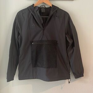 adidas Women’s Climalite 1/2 zip long sleeve windbreaker black size S